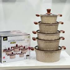 JIO NONSTICK  10PCS POT WOODEN